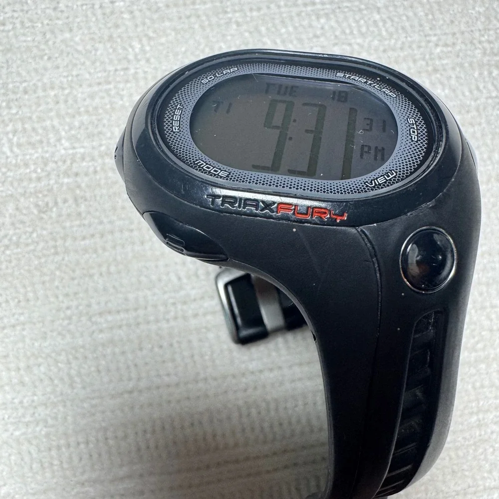 Nike Triax Fury 50 Lap Digital Watch Black Y2K WR0142-868 WG00-4000